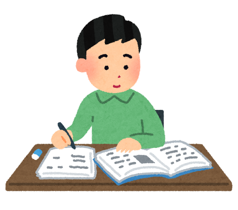 勉強する学生